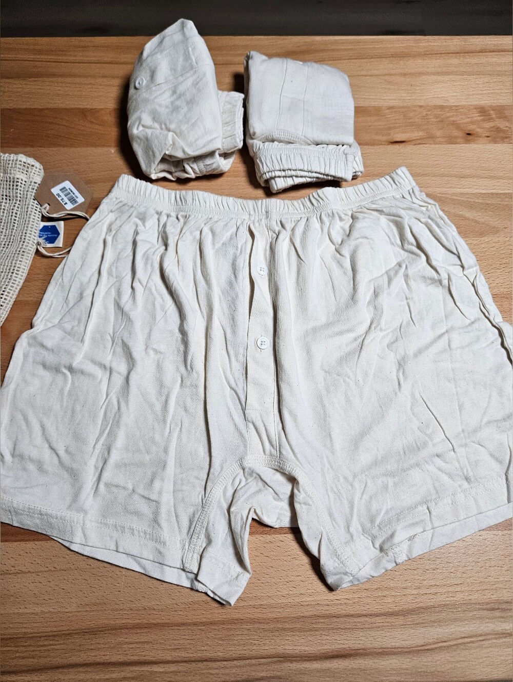 NWT Industry Of All Nations Undyed Jersey Boxers (3) Medium - Picture 2 of 5
